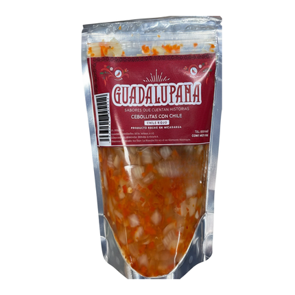 Cebollitas con Chile Rojo Guadalupana