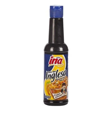 Salsa Inglesa INA (tipo Worcestershire). Información general La Salsa Inglesa INA se utiliza para sazonar carnes, sopas, marinados, cocteles y comidas típicas.